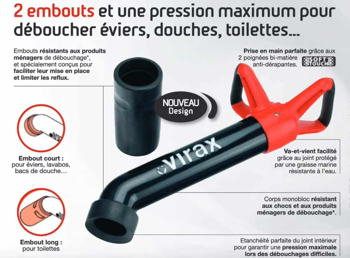 Déboucheur WC Virax – Puissance, Fiabilité et Simplicité